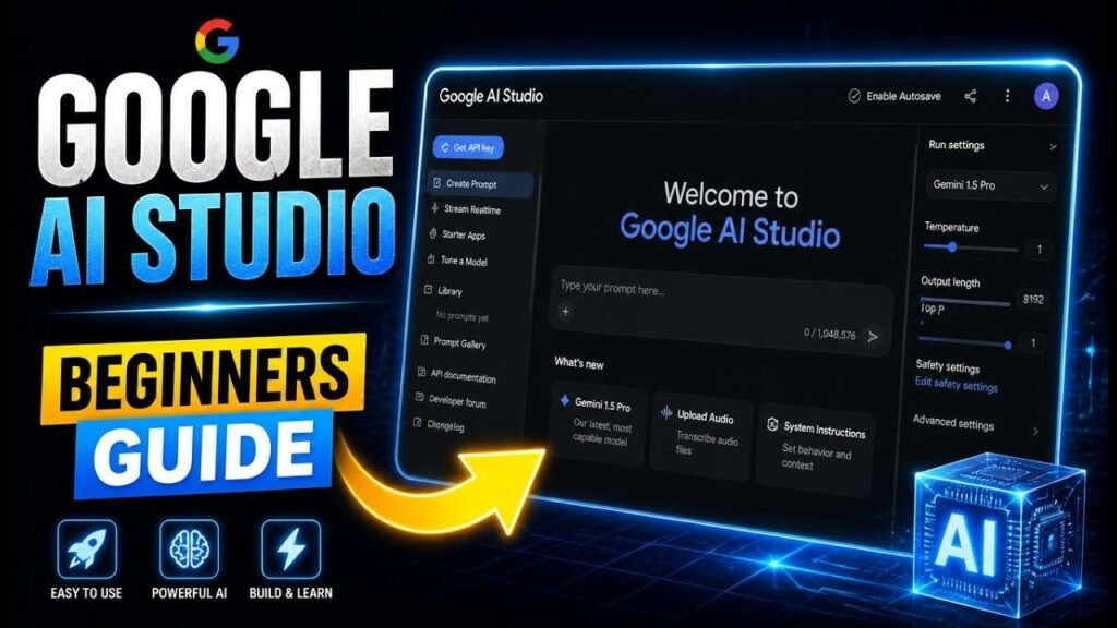 Google AI Studio Tutorial for Beginners | Step-by-Step Guide #google #ai